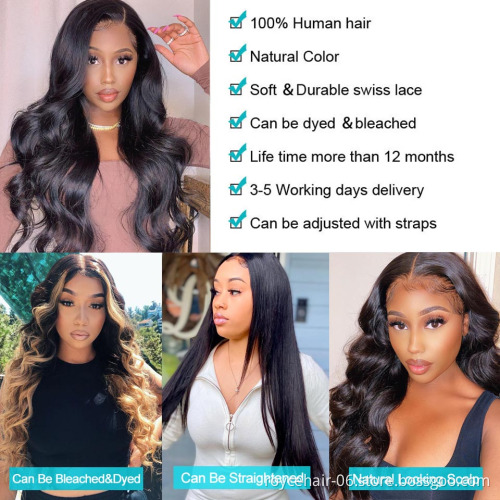 Brazilian 4x4 Lace Closure Human Hair Wigs for Black Women 150% Density Remy Hair Lace Wigs with Pre Plucked Baby Hair